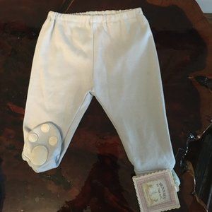 Footed pants with paw print